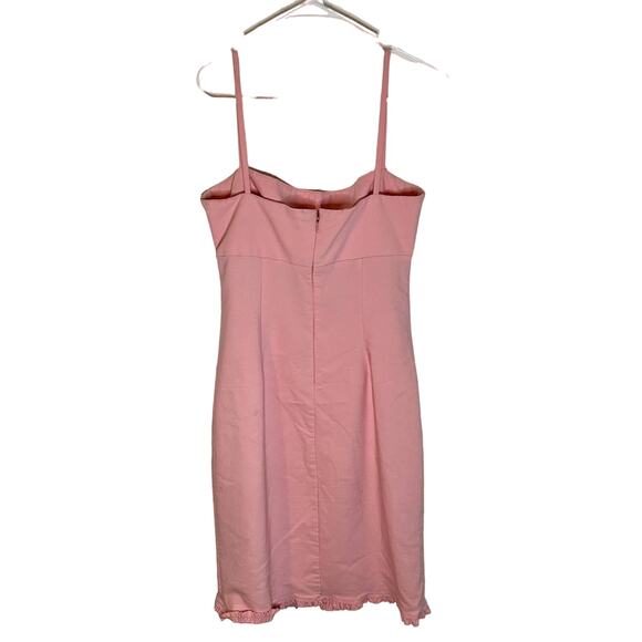 3B Made in America Pink Y2K Mini Dress Ruffle Hem Juniors Size 11 - Picture 4 of 4